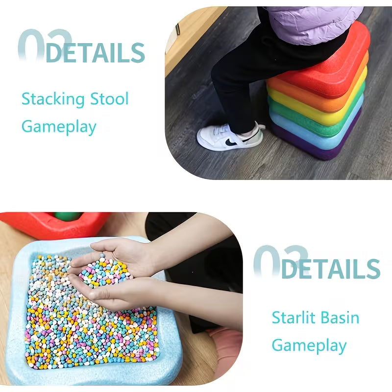 Kids Balance Stepping Stones Educational Stacking Blocks for Coordination & Motor Skills