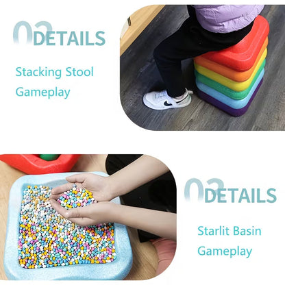 Kids Balance Stepping Stones Educational Stacking Blocks for Coordination & Motor Skills