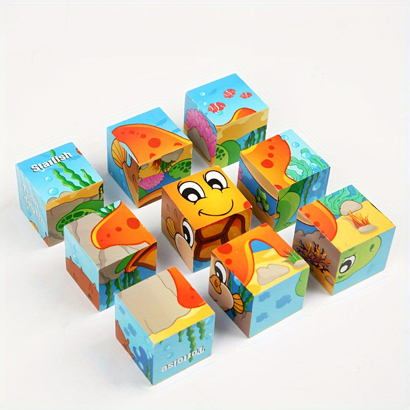 Kids Block Puzzle Game Educational Brain Teaser Learning Toy for Toddlers
