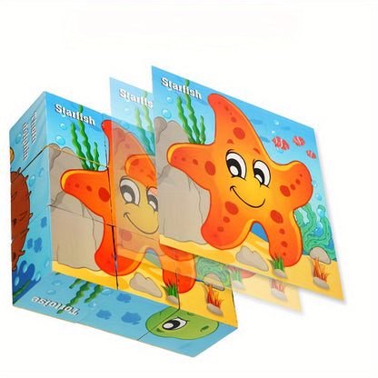 Kids Block Puzzle Game Educational Brain Teaser Learning Toy for Toddlers