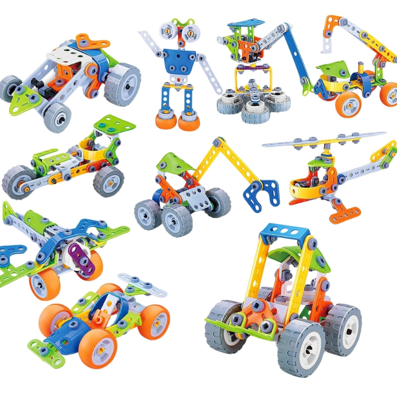 Kids Building Blocks Set with Storage Box Creative Construction Toy