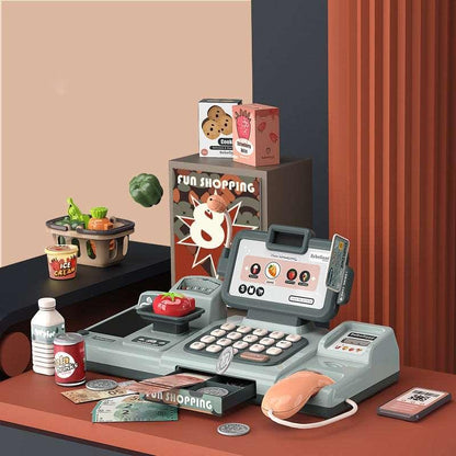 Kids Toy Cash Register Playset Learning Accessories