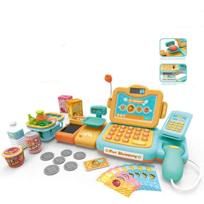 Kids Toy Cash Register Playset Learning Accessories