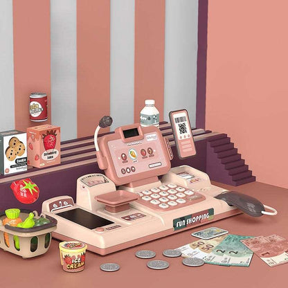 Kids Toy Cash Register Playset Learning Accessories