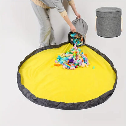 Kids Toy Storage Bag Drawstring Play Mat Organizer Large Toy Storage Tote for Easy Cleanup