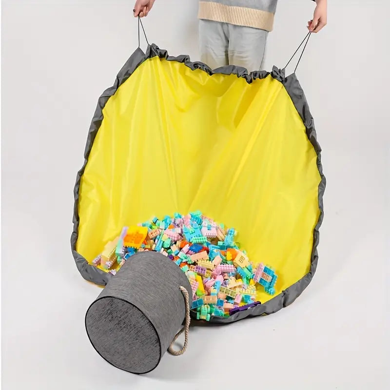 Kids Toy Storage Bag Drawstring Play Mat Organizer Large Toy Storage Tote for Easy Cleanup