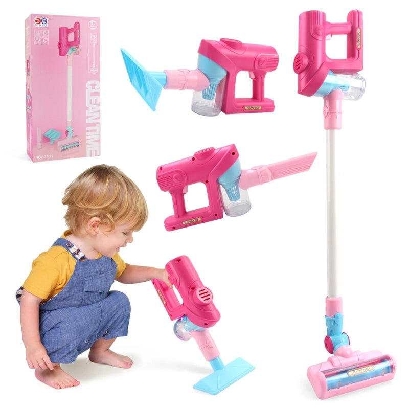 Kids Toy Vacuum Cleaner with Real Suction Function and Cleaning Role Play