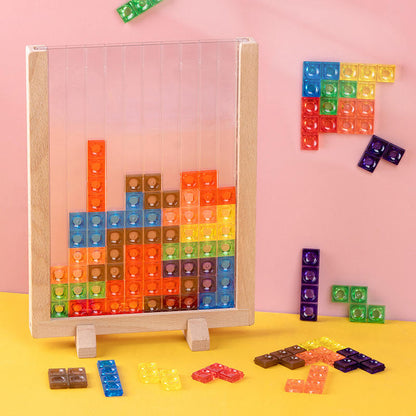 Kids Wooden Puzzle Board Shape Sorting Blocks Brain Teaser Learning Toy