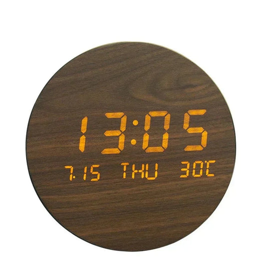 LED Digital Wall Clock with Temperature, Date and Time – Multifunction Display