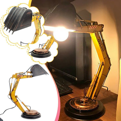 LED Excavator Table Lamp Industrial Construction Design Desk Light