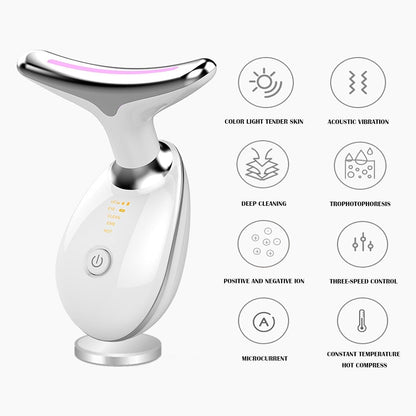 LED Facial Massager Face And Neck Lift Device Anti-Aging Skin Tightening Tool