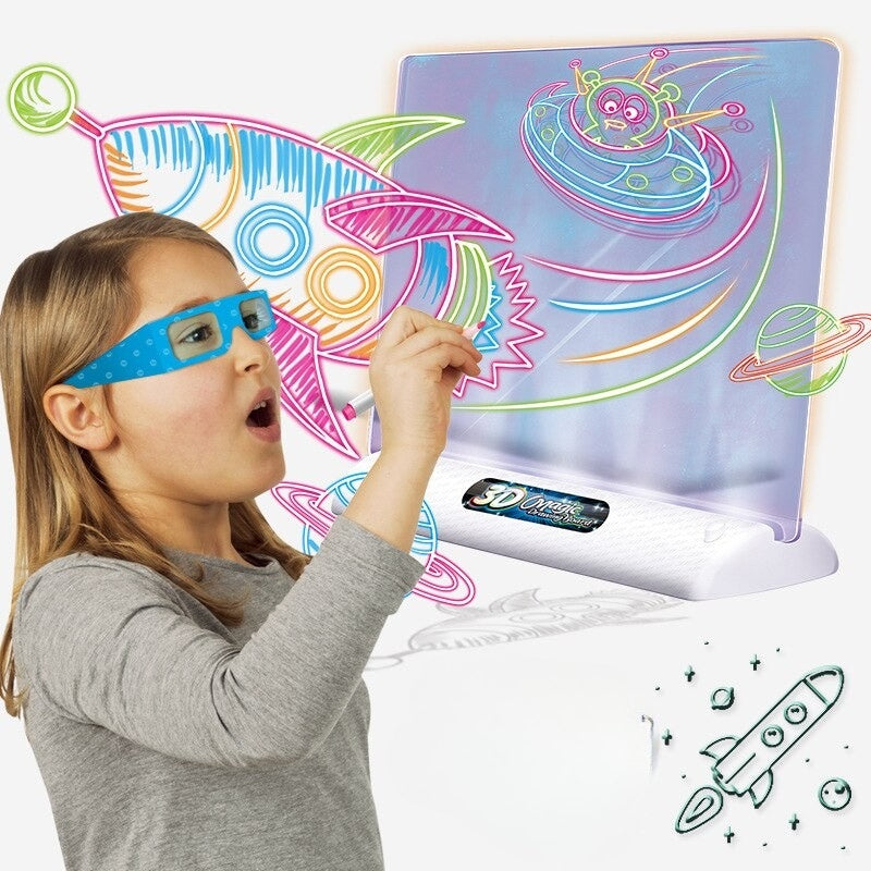 LED Light Drawing Tablet Glow Art Board for Kids Creative Sketch Pad