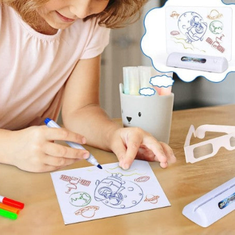 LED Light Drawing Tablet Glow Art Board for Kids Creative Sketch Pad