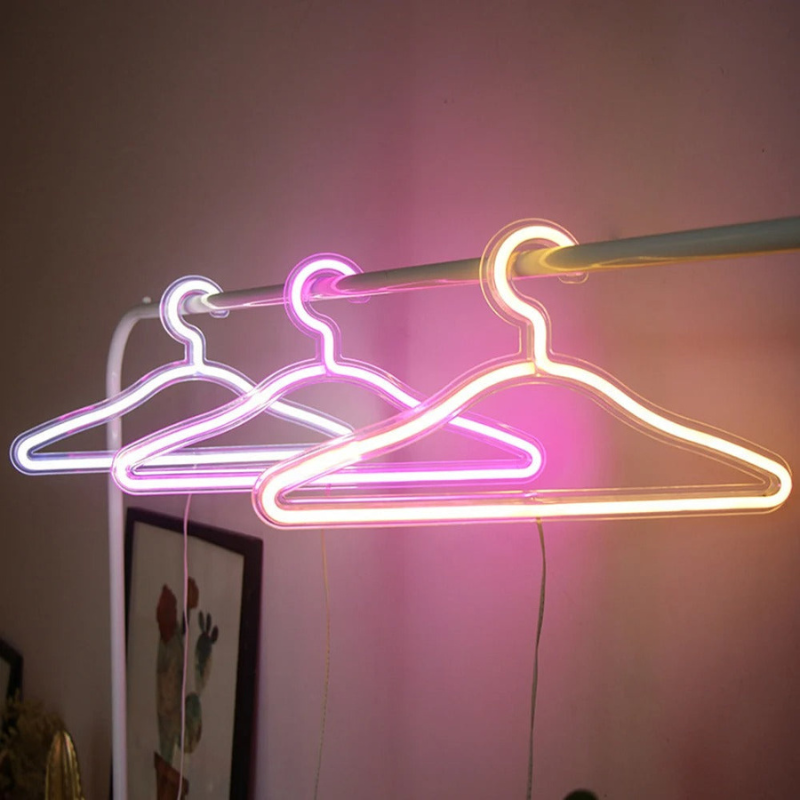 LED Lighted Clothes Hanger USB Rechargeable Closet Hanger Wardrobe Organizer Illumination