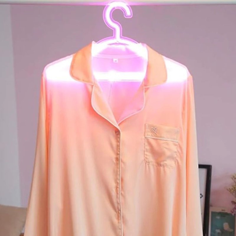 LED Lighted Clothes Hanger USB Rechargeable Closet Hanger Wardrobe Organizer Illumination