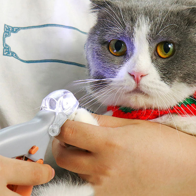 LED Pet Nail Clipper Dog & Cat Nail Trimmer with Safety Sensor and Non-Slip Handle