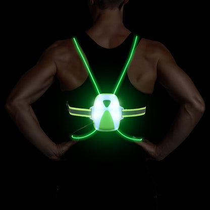 LED Running Safety Vest High Visibility Reflective Vest with Adjustable Light Colors