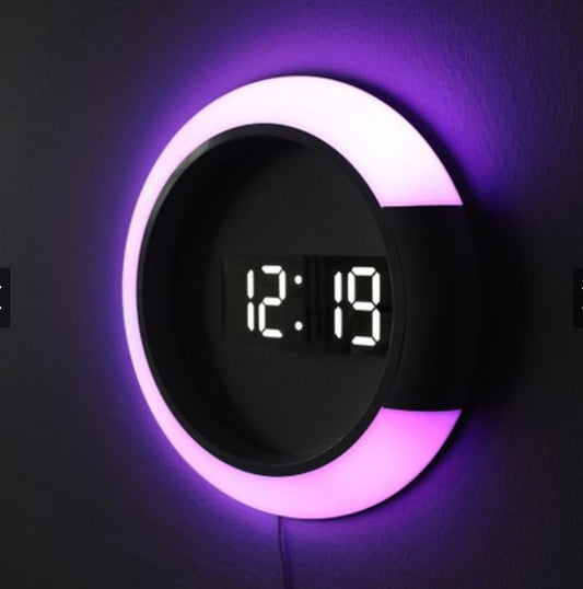 LED Wall Clock with Remote Control Decorative Digital Wall Clock Modern LED Display