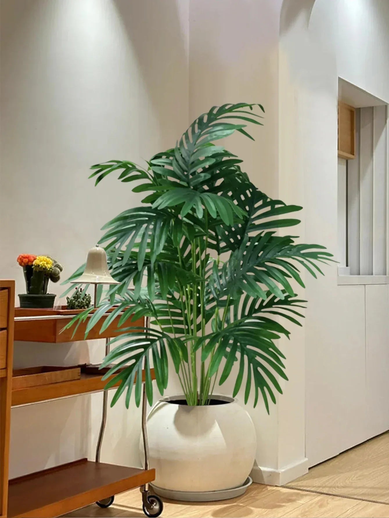 Large Artificial Tropical Leaf Plant with Lush Green Foliage