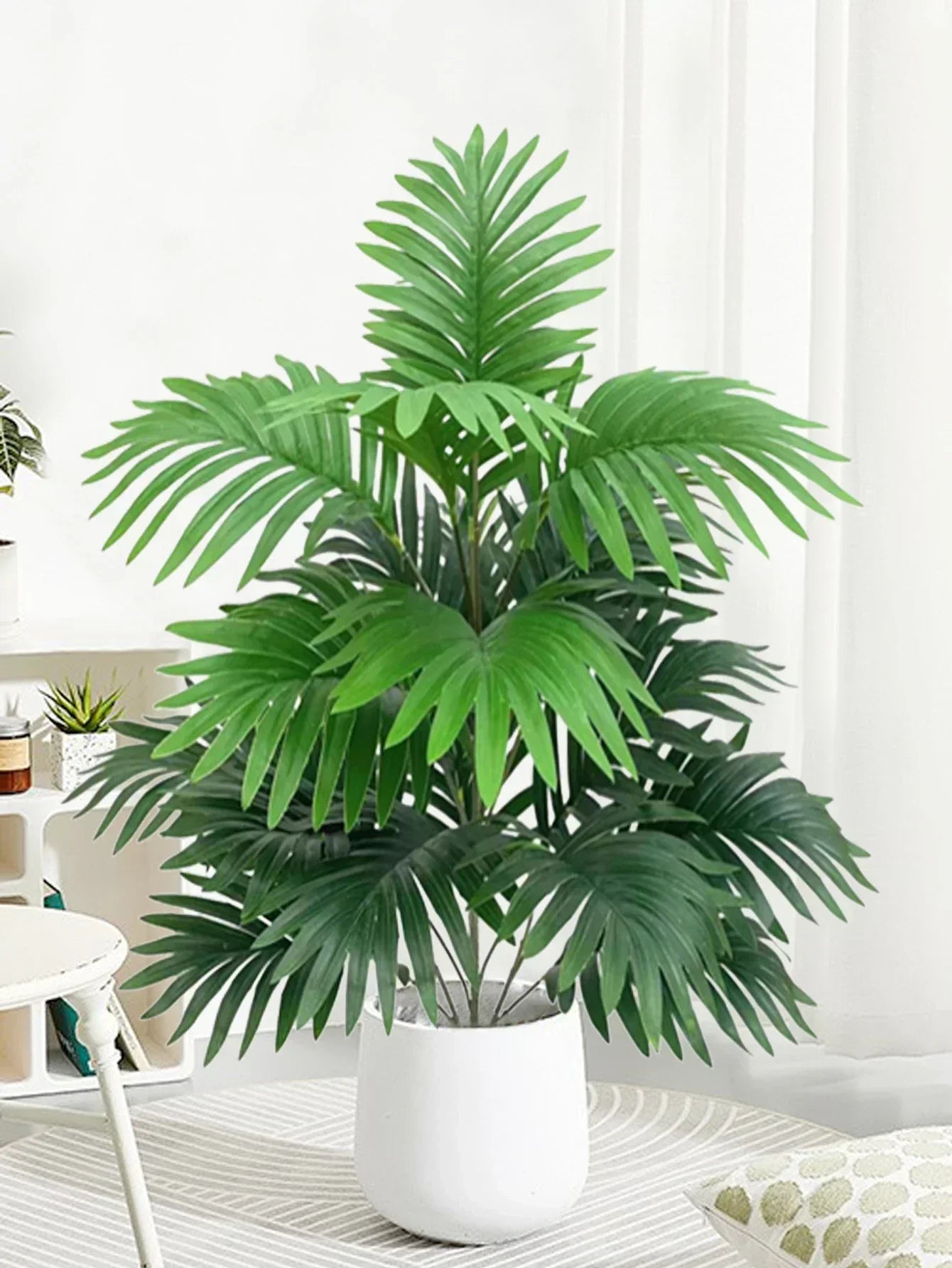 Large Artificial Tropical Leaf Plant with Lush Green Foliage