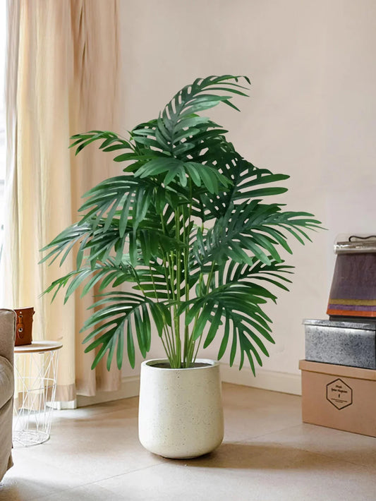 Large Artificial Tropical Leaf Plant with Lush Green Foliage