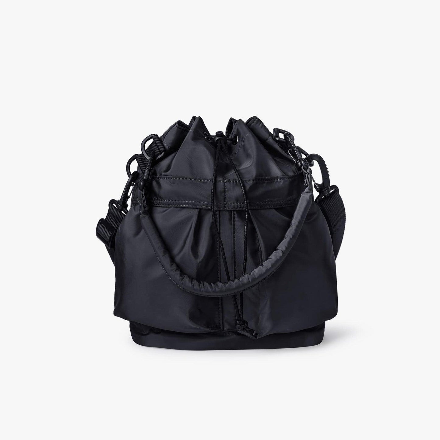 Large Capacity Drawstring Crossbody Shoulder Bag Multi Pocket Casual Messenger Bag Adjustable Strap