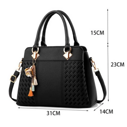 Large Capacity Lightweight Women’s Handbag with Adjustable Shoulder Strap and Secure Zipper Closure