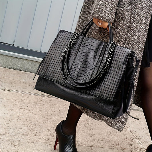 Large Capacity Women Laptop Shoulder Bag Stylish Work Tote Bag for Office Travel and Daily Use