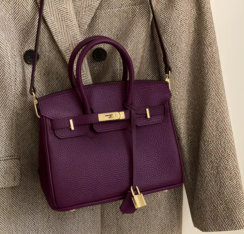 Large Elegant Handbag Women's PU Leather Spacious Shoulder Bag