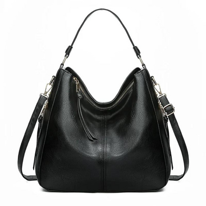 Large Shoulder Bag Women PU Leather Vintage Style Everyday Handbag