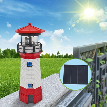 Lighthouse Garden Lantern Outdoor Decorative Light Warm LED Patio Balcony Garden Lamp