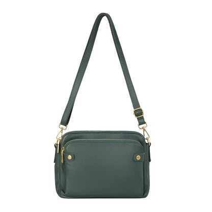 Lightweight Crossbody Shoulder Bag with Adjustable Strap Multi Compartment Everyday Travel Bag