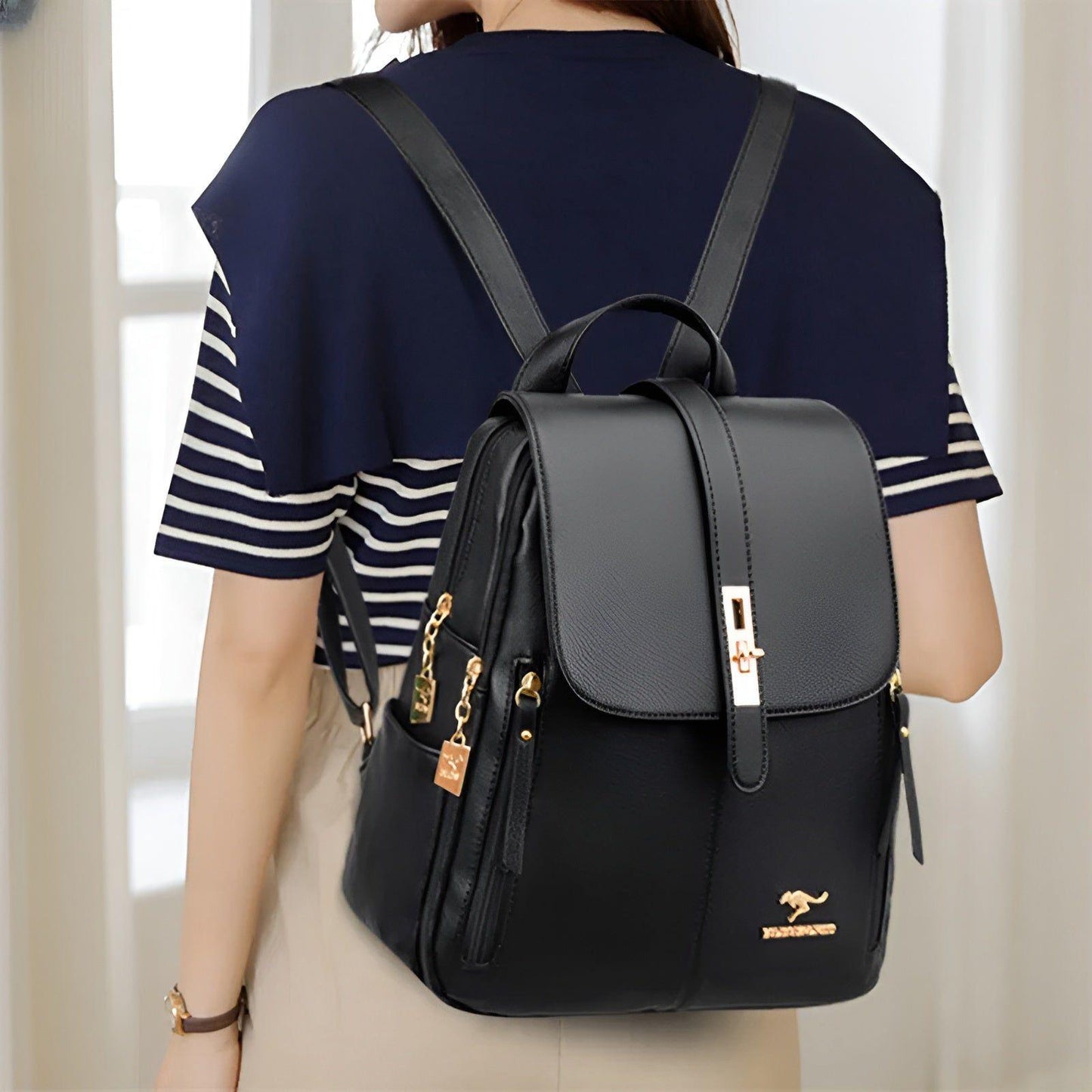 Lightweight Multi Pocket Backpack Adjustable Straps Large Capacity Travel School Bag