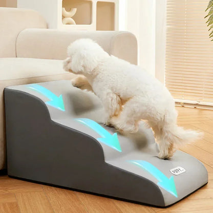 Lightweight Non Slip Pet Stairs with Removable Cover for Dogs and Cats