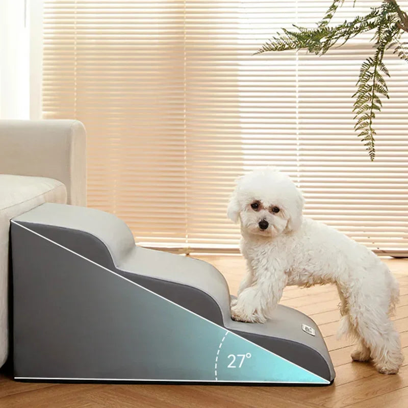 Lightweight Non Slip Pet Stairs with Removable Cover for Dogs and Cats