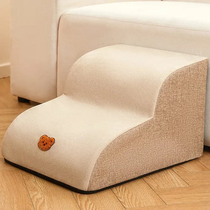 Lightweight Non Slip Pet Stairs with Removable Cover for Dogs and Cats