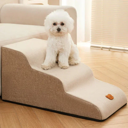 Lightweight Non Slip Pet Stairs with Removable Cover for Dogs and Cats