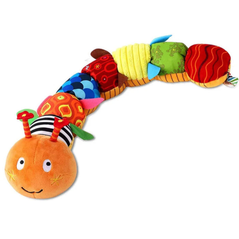 Long Soft Musical Caterpillar Baby Toy Textured Sensory Plush