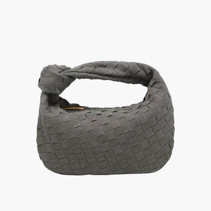 Facover – Women's Mini Suede Shoulder Bag with Woven Knot Design