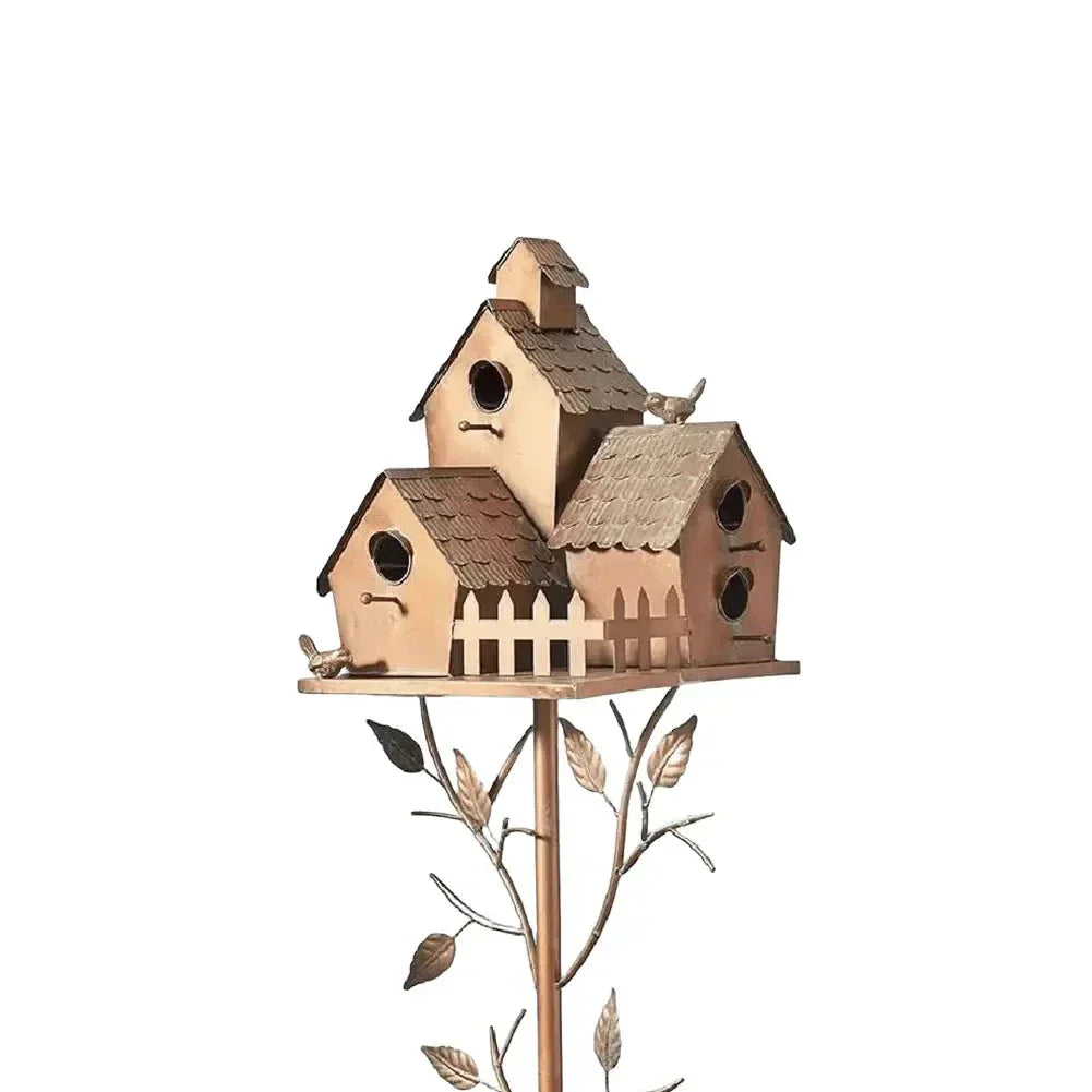 Luxury Bird House with Pole for Elegant Garden Decoration
