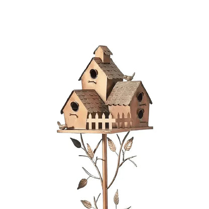 Luxury Bird House with Pole for Elegant Garden Decoration