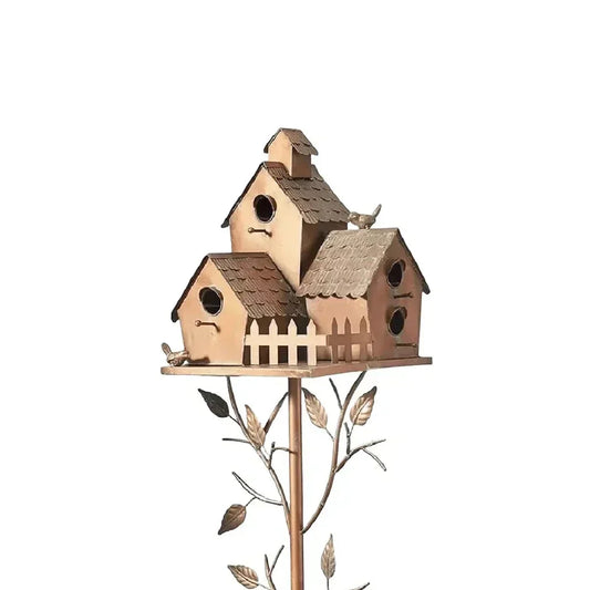 Luxury Bird House with Pole for Elegant Garden Decoration