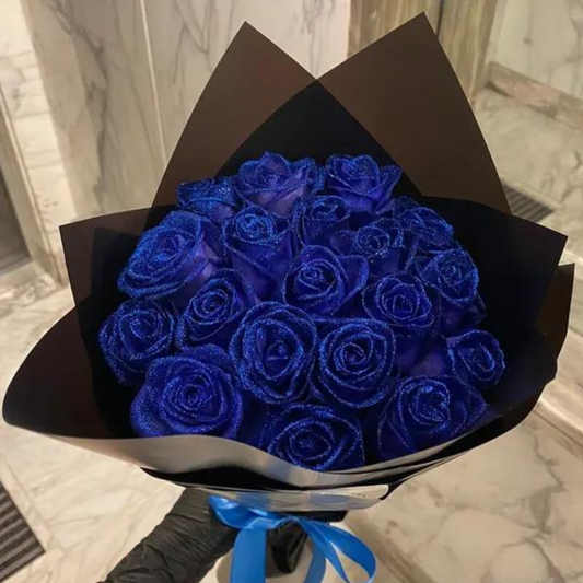 Luxury Glitter Rose Decorative Gift Sparkle Finish
