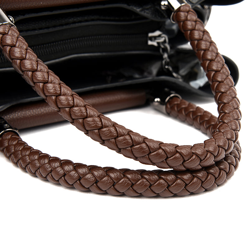 Luxury Leather Handbag Crocodile Embossed Women's Shoulder Bag Elegant Tote