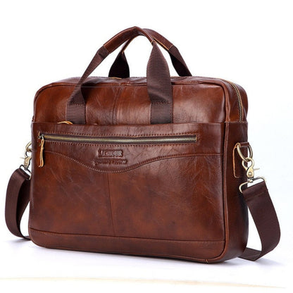 Luxury Leather Laptop Bag Stylish Business Briefcase for 15 Inch Laptops