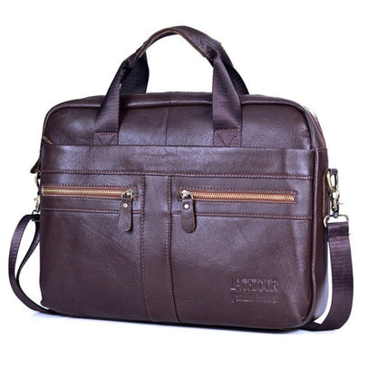 Luxury Leather Laptop Bag Stylish Business Briefcase for 15 Inch Laptops