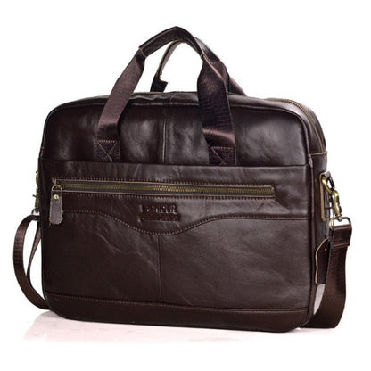 Luxury Leather Laptop Bag Stylish Business Briefcase for 15 Inch Laptops
