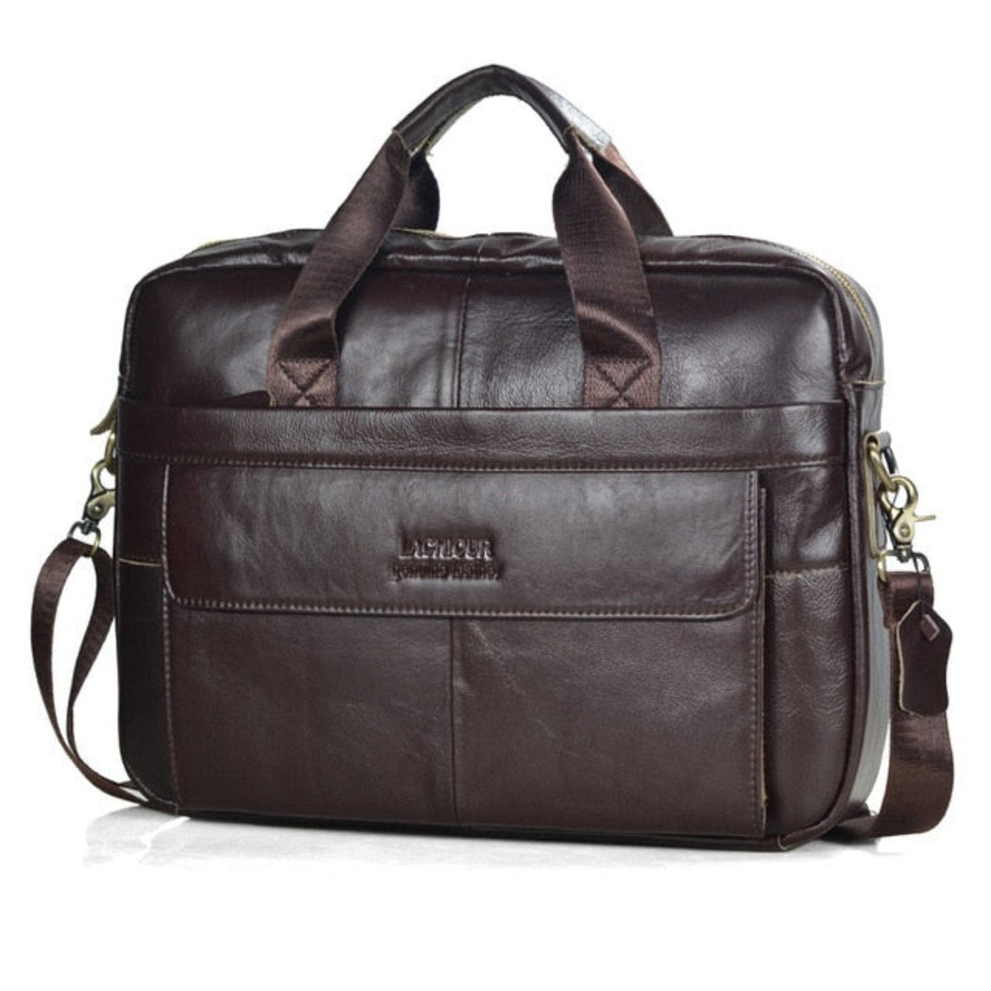 Luxury Leather Laptop Bag Stylish Business Briefcase for 15 Inch Laptops