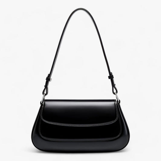 Luxury Smooth Zipper Crossbody Shoulder Bag Adjustable Strap Lightweight Everyday Handbag