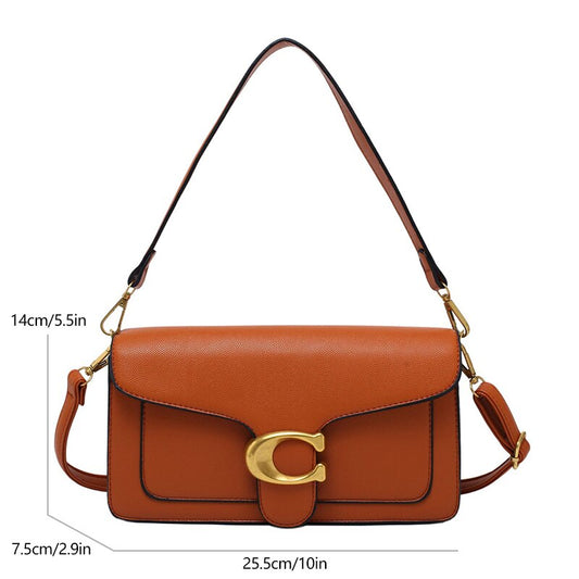Luxury Vegan Leather Handbag Women's Stylish Designer Shoulder Bag